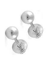 good-looking small ball white gold baby earring         